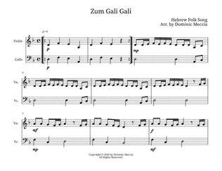Book cover for Zum Gali Gali- Violin and Cello Duet