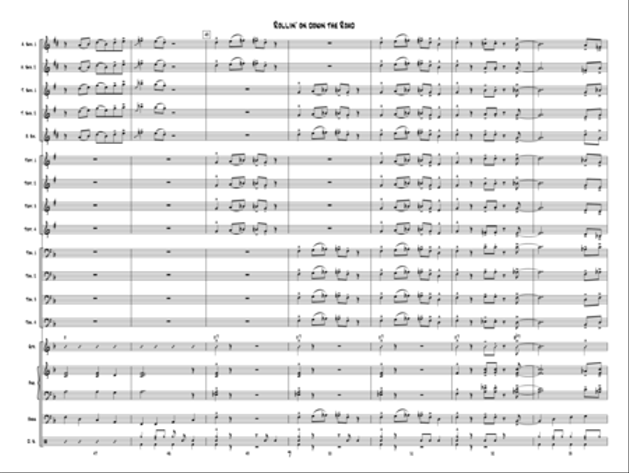 Rollin' On Down The Road Jazz Ensemble scores gallery preview page 8