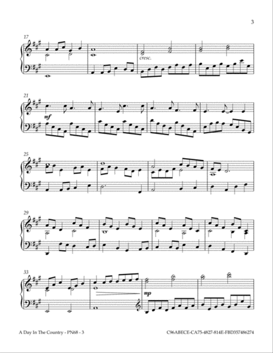 A Day In The Country Piano Solo scores gallery preview page 3