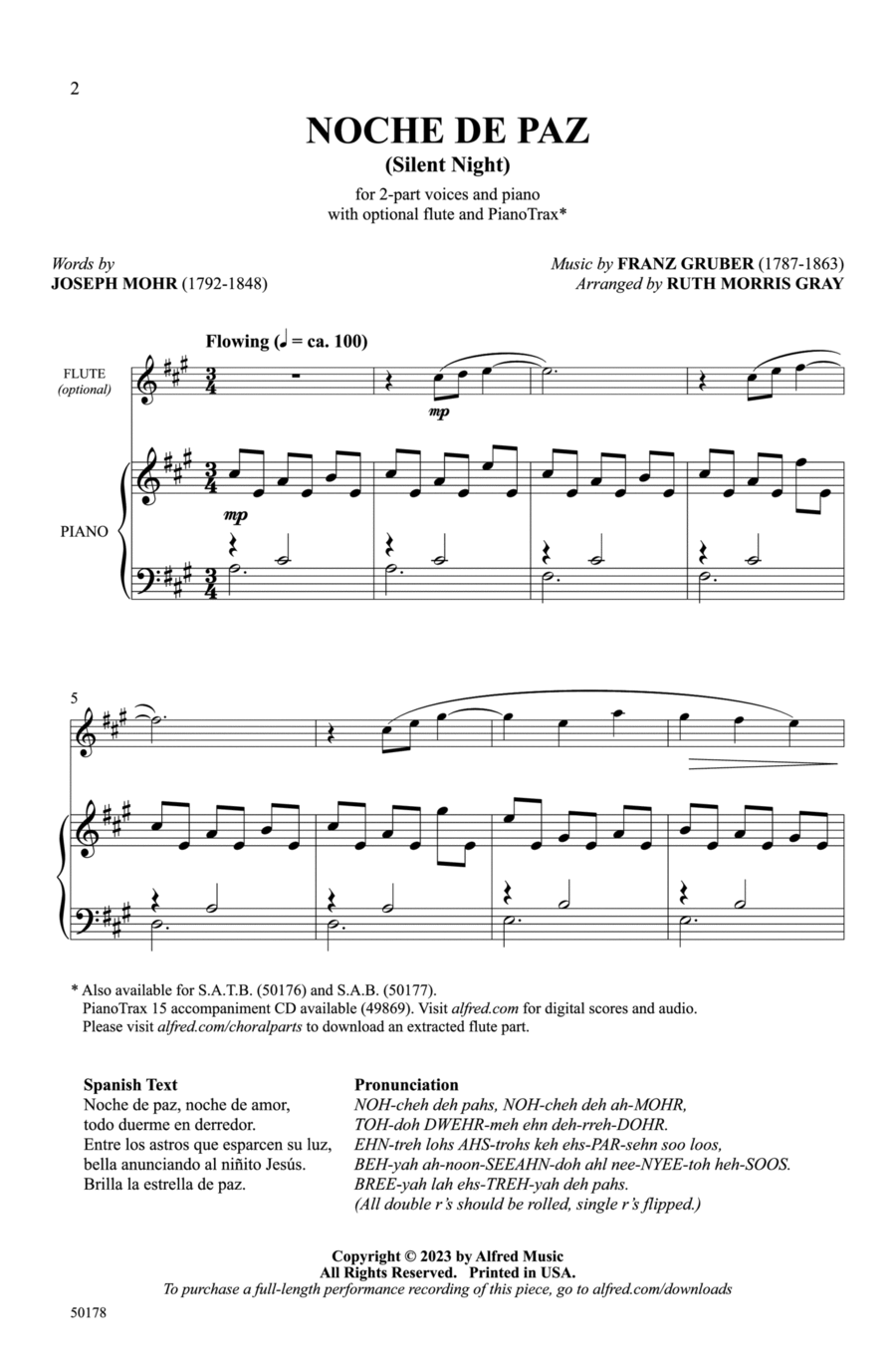 Noche de Paz Noche de Paz Choir scores gallery preview page 1