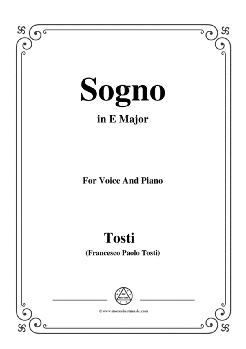 Tosti-Sogno in E Major,for Voice and Piano image number null
