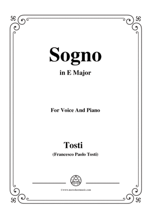 Tosti-Sogno in E Major,for Voice and Piano