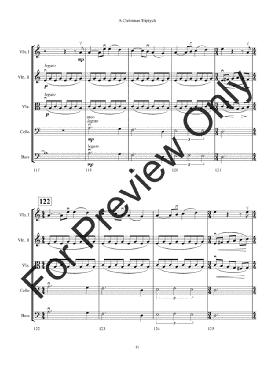 A Christmas Triptych String Orchestra scores gallery preview page 14