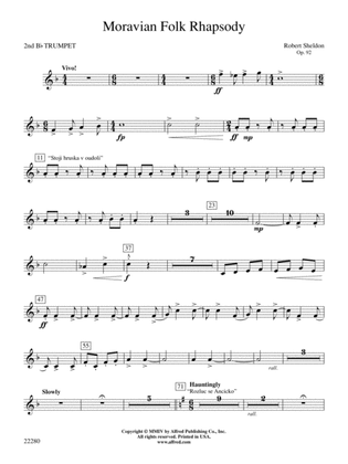 Moravian Folk Rhapsody: 2nd B-flat Trumpet