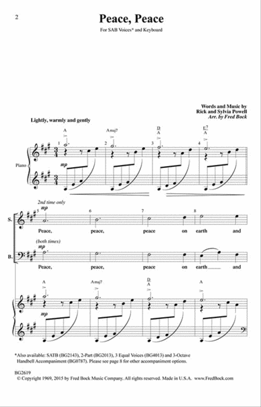 Peace, Peace 3-Part scores gallery preview page 2