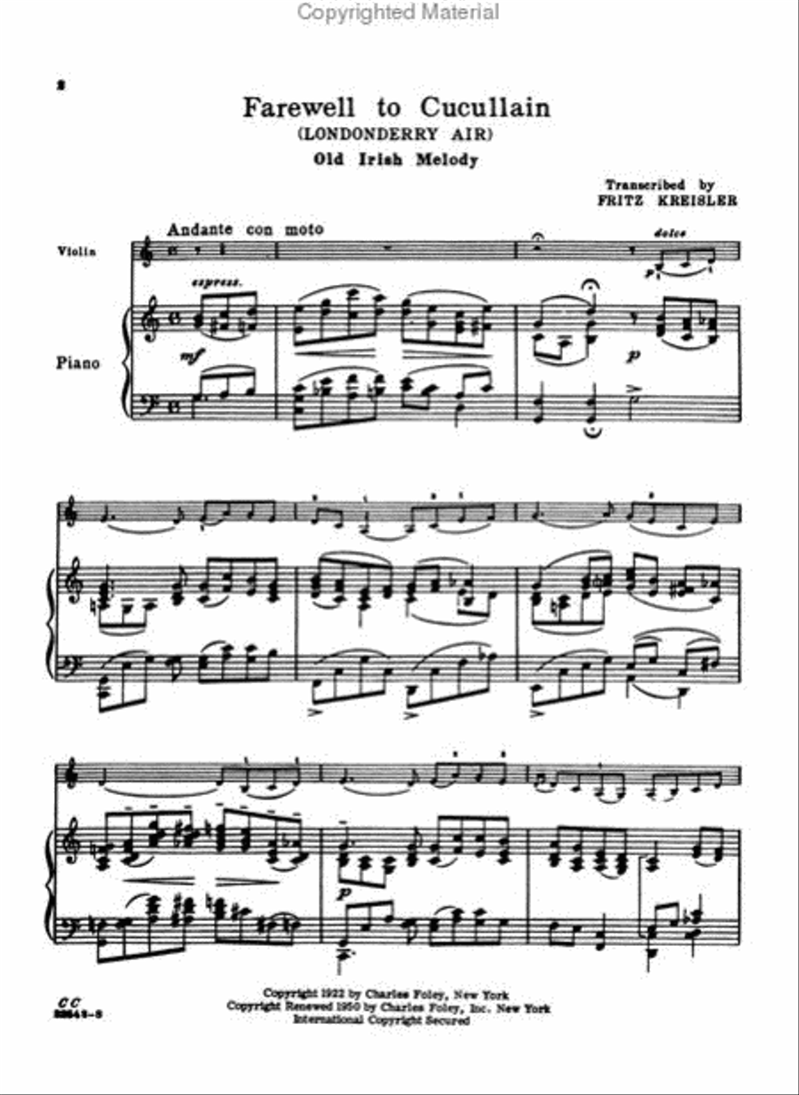 Farewell To Cucullain Farewell To Cucullain Violin Solo scores gallery preview page 2