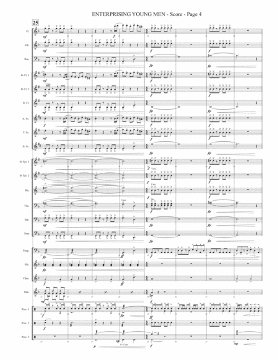 Enterprising Young Men Enterprising Young Men Concert Band scores gallery preview page 4