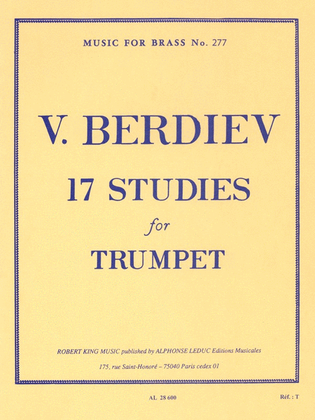 Book cover for 17 Studies For Trumpet
