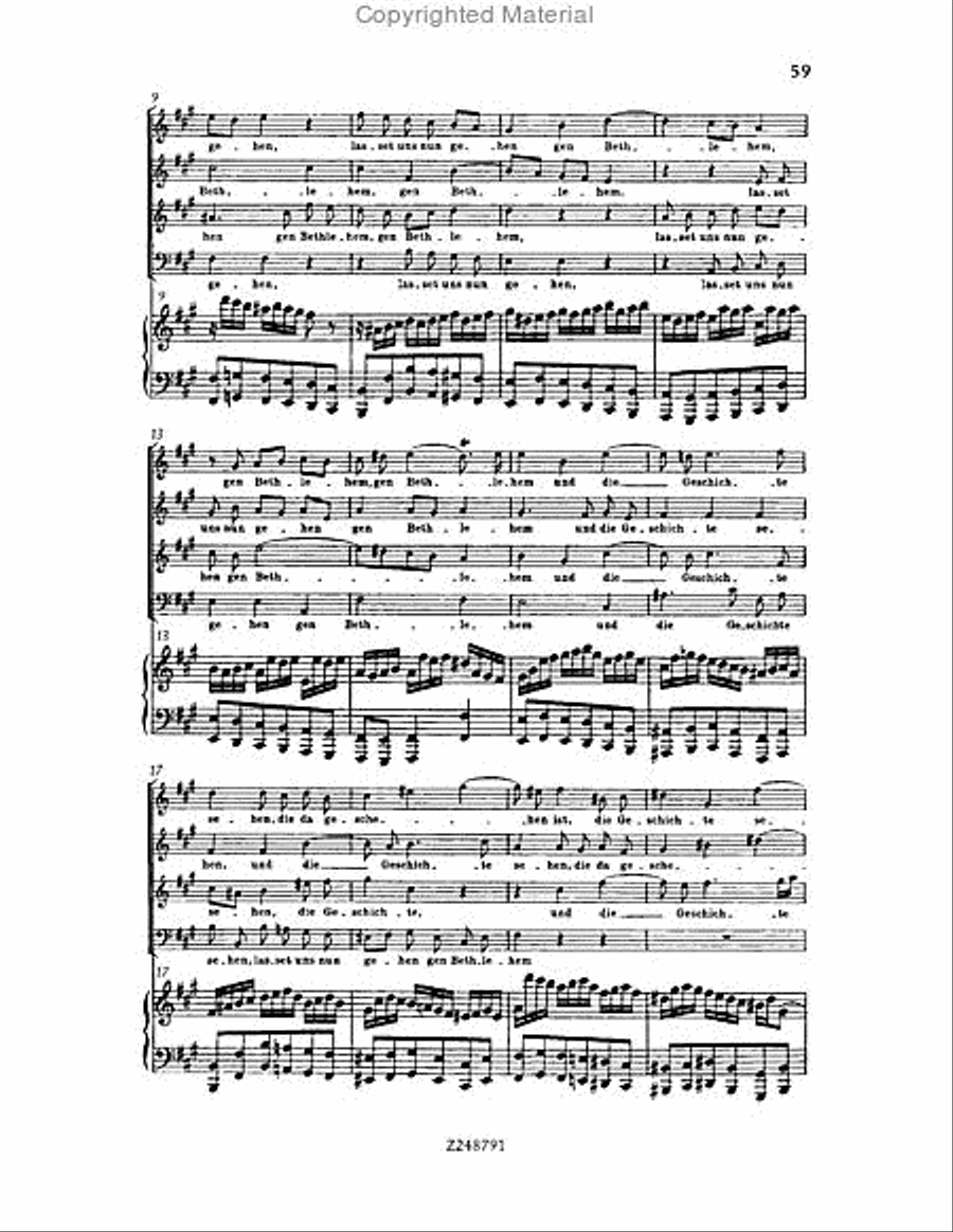 Christmas Oratorio, BWV 248 Choir scores gallery preview page 58