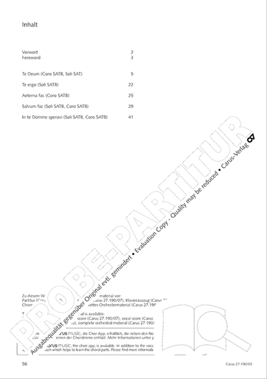 Te Deum 4-Part scores gallery preview page 57