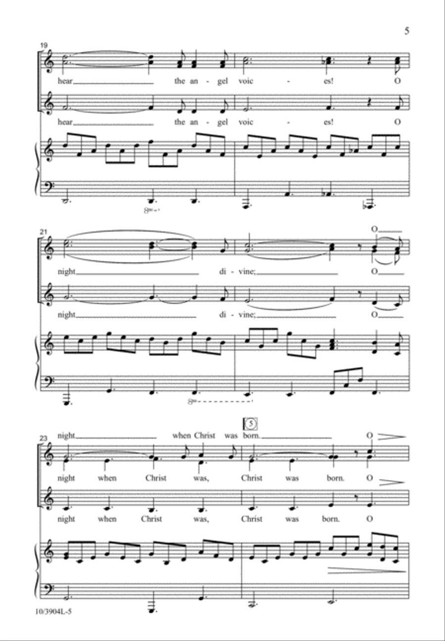 Holy Night, Silent Night SSA scores gallery preview page 6