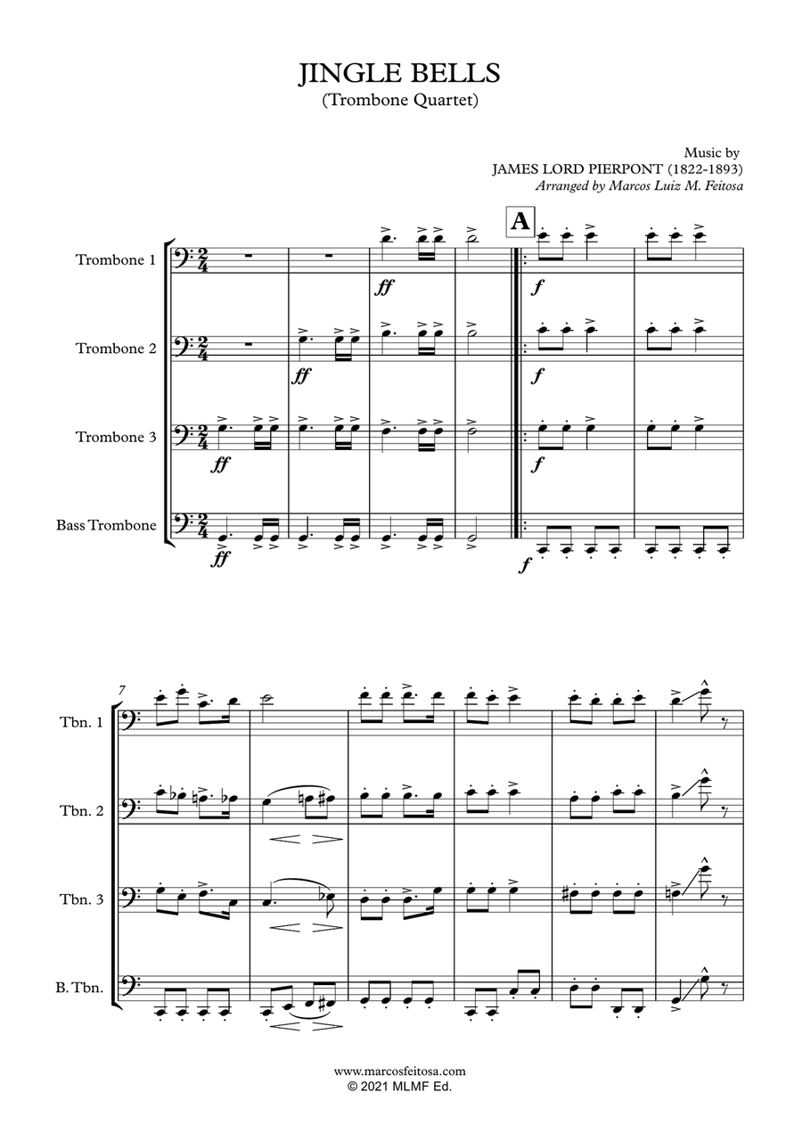 Christmas Song Collection (for Trombone Quartet) - BOOK ONE Brass Quartet scores gallery preview page 3