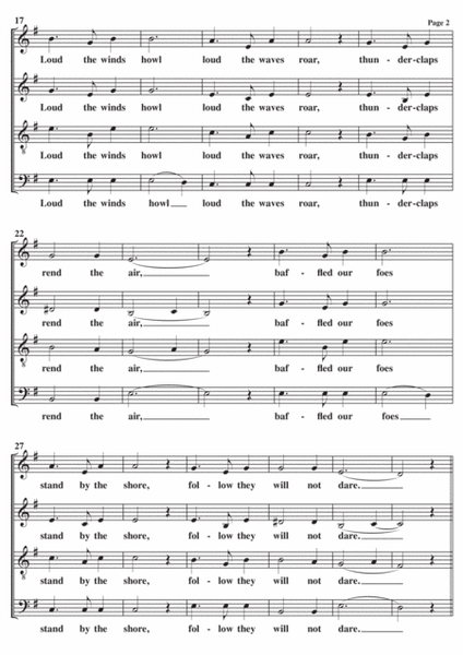 Skye Boat Song A Cappella SATB image number null