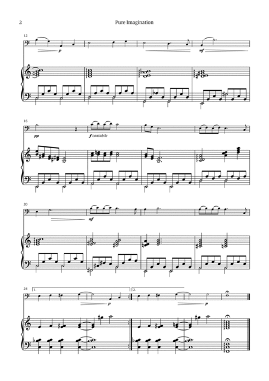 Pure Imagination Piano scores gallery preview page 2