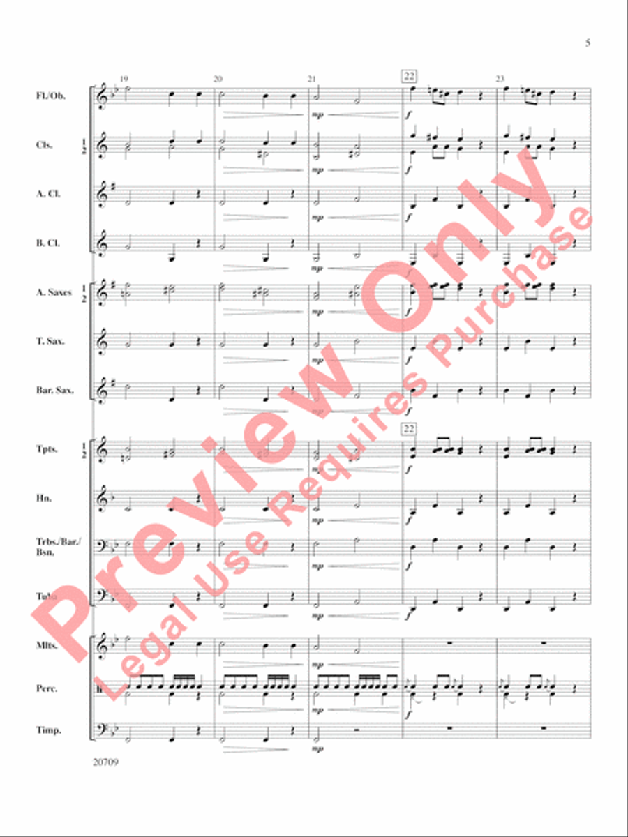 Academic Festival Overture Concert Band scores gallery preview page 6