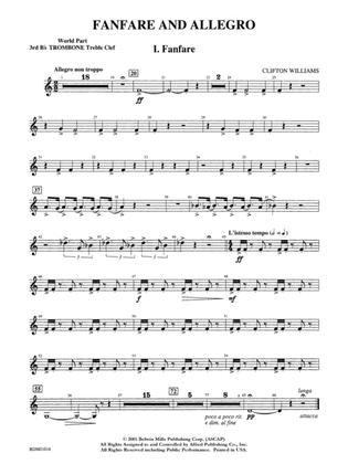 Fanfare and Allegro: (wp) 3rd B-flat Trombone T.C.
