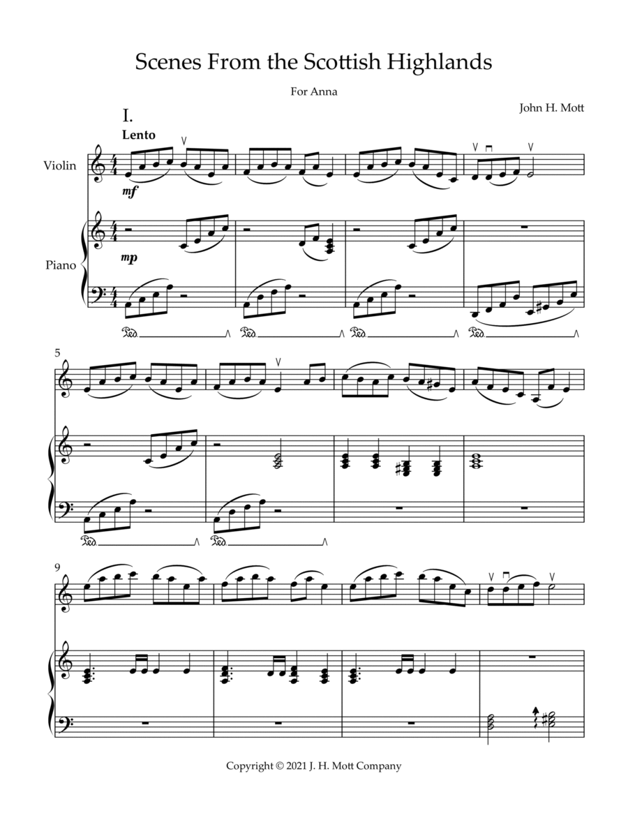 Scenes from the Scottish Highlands Violin Solo scores gallery preview page 1