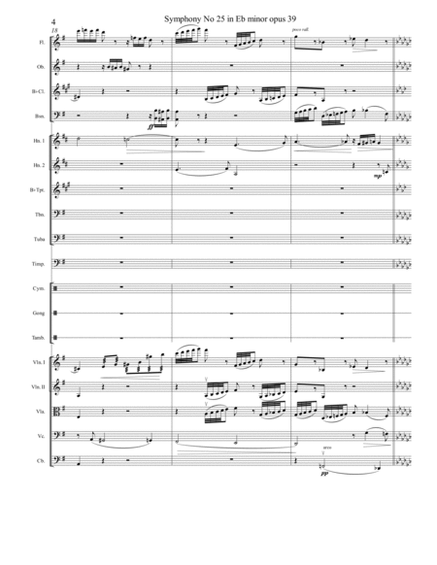 Symphony No 25 in E flat minor "Tchaikovsky" Opus 39 - 1st Movement (1 of 4) - Score Only