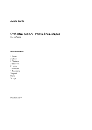 Orchestral Set n.° 3: Points, lines, shapes - Score Only