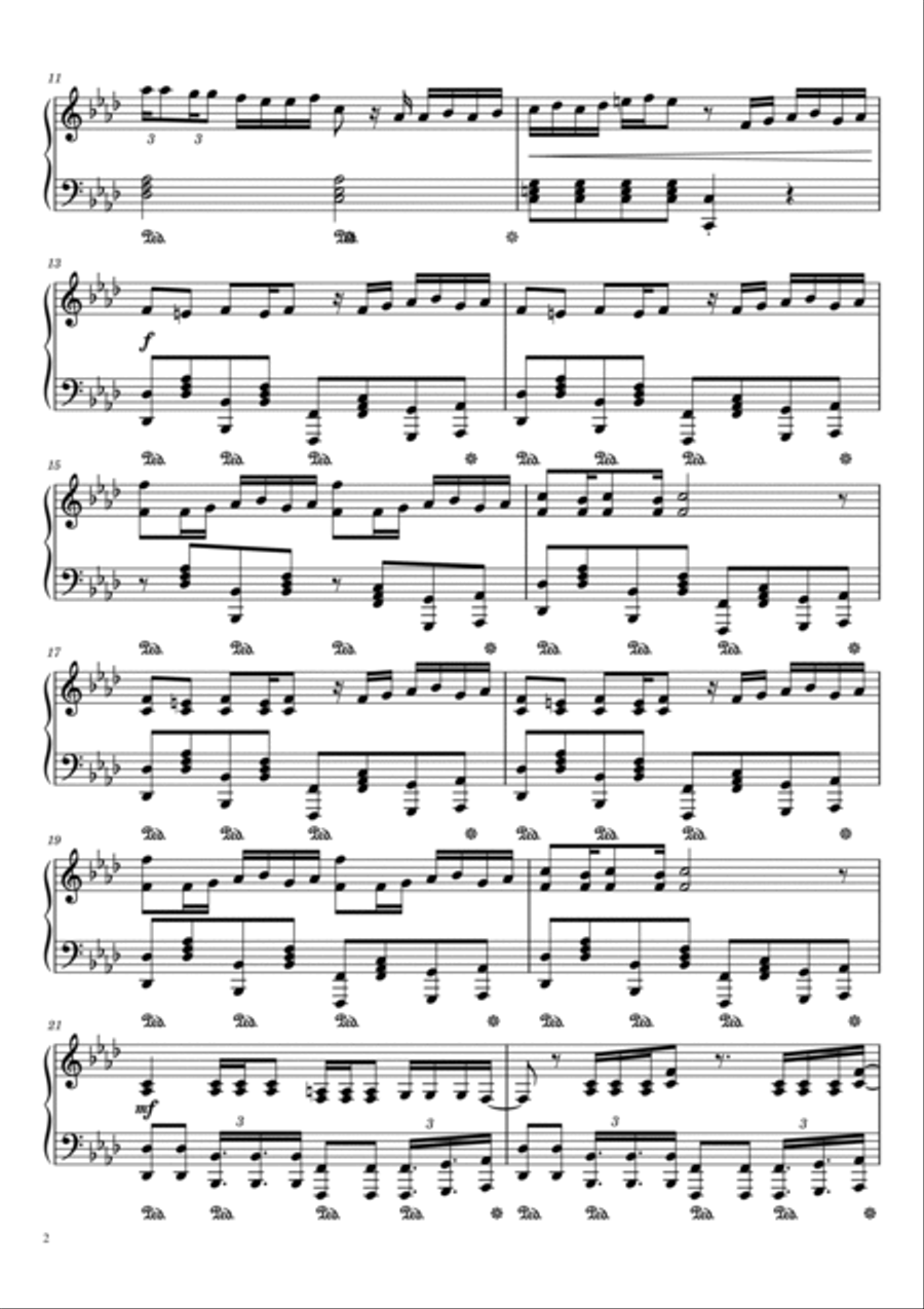 Drunk-dazed Piano Solo scores gallery preview page 2