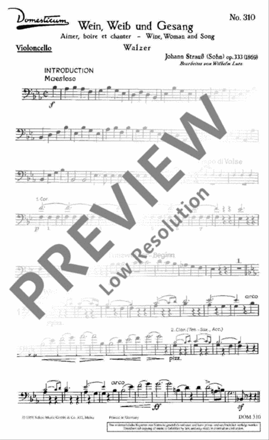 Wein, Weib und Gesang Oboe scores gallery preview page 2