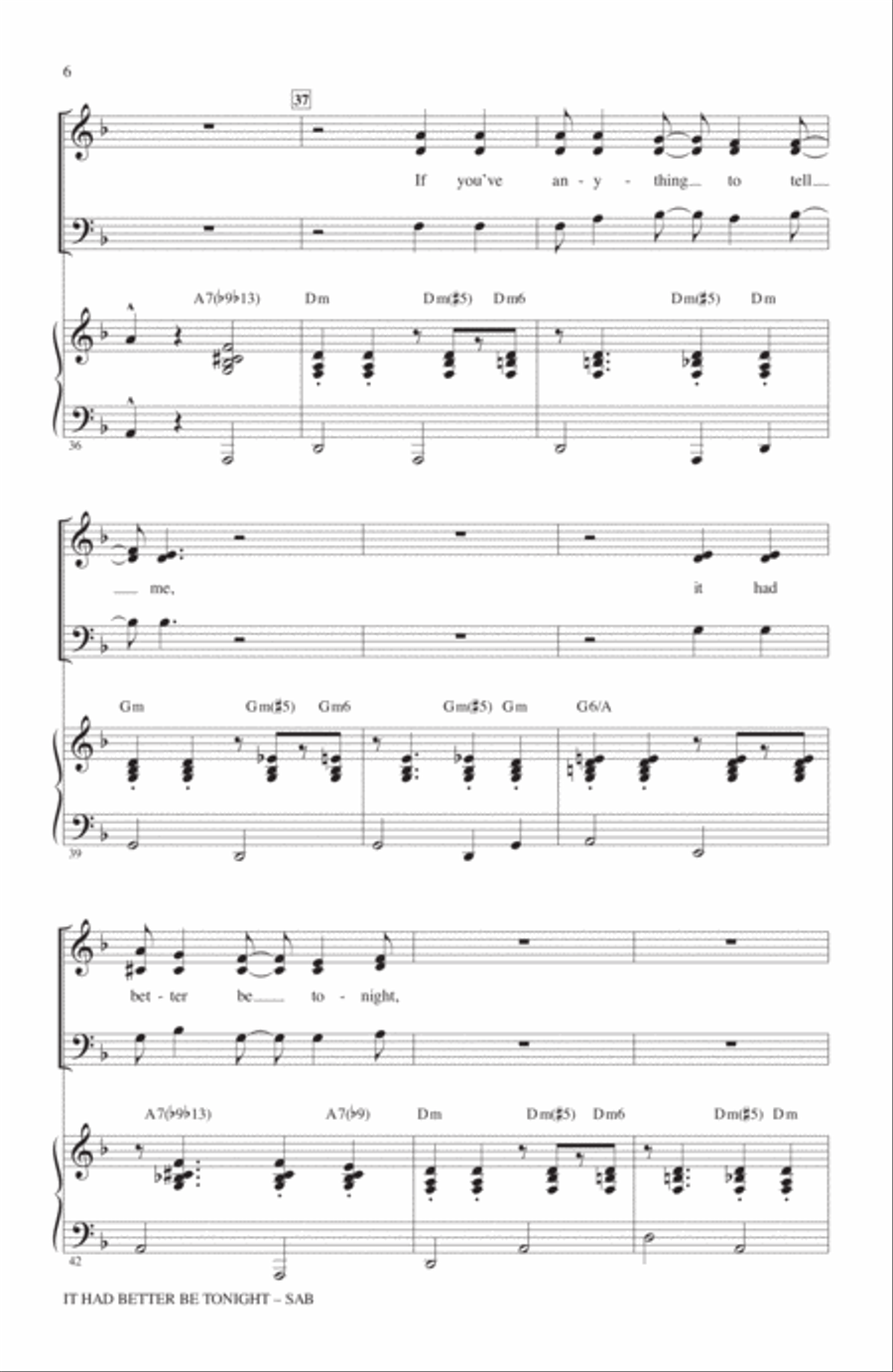 It Had Better Be Tonight 3-Part scores gallery preview page 5