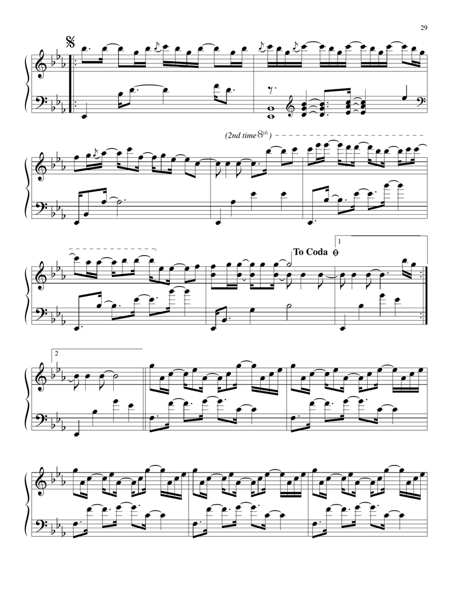 Dancing Waters Piano Solo scores gallery preview page 3