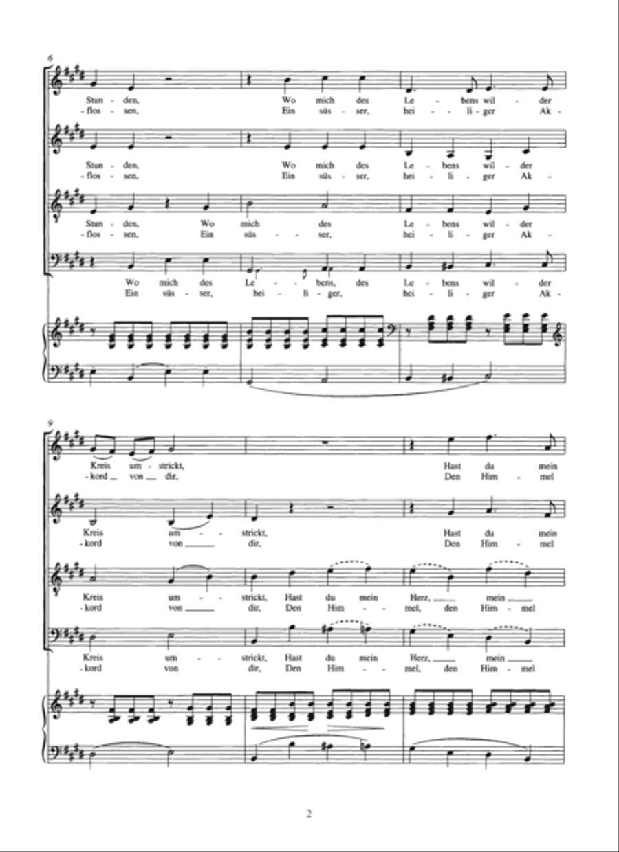 An Die Musik (arr. Lydia Smallwood) 4-Part scores gallery preview page 2