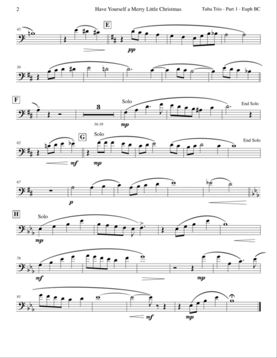 Have Yourself A Merry Little Christmas Brass Trio scores gallery preview page 6