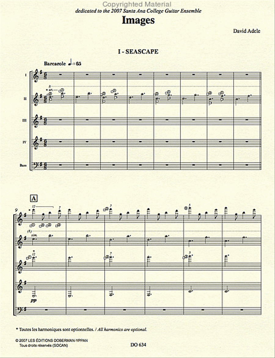 Images (5 guit.) Guitar Ensemble scores gallery preview page 2