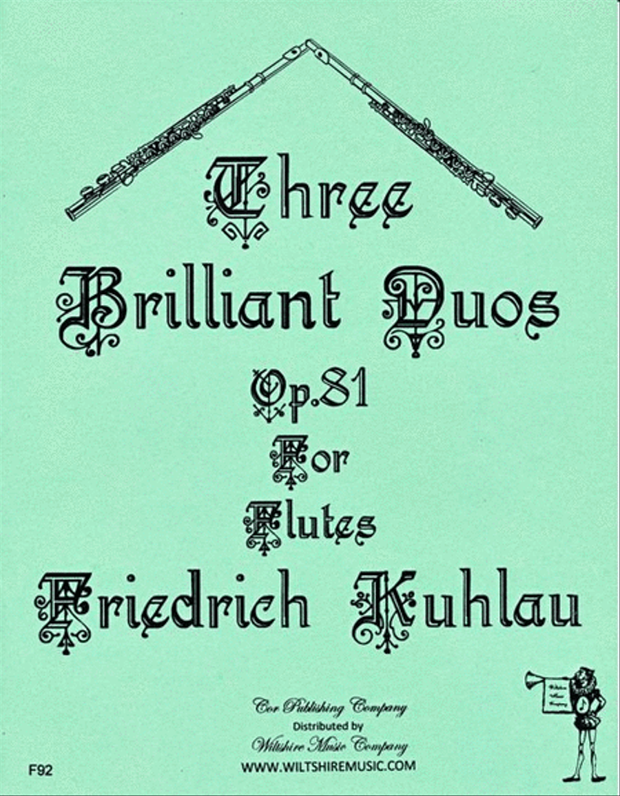 3 Brilliant Duos, Op.81 Flute Duet scores gallery preview page 1