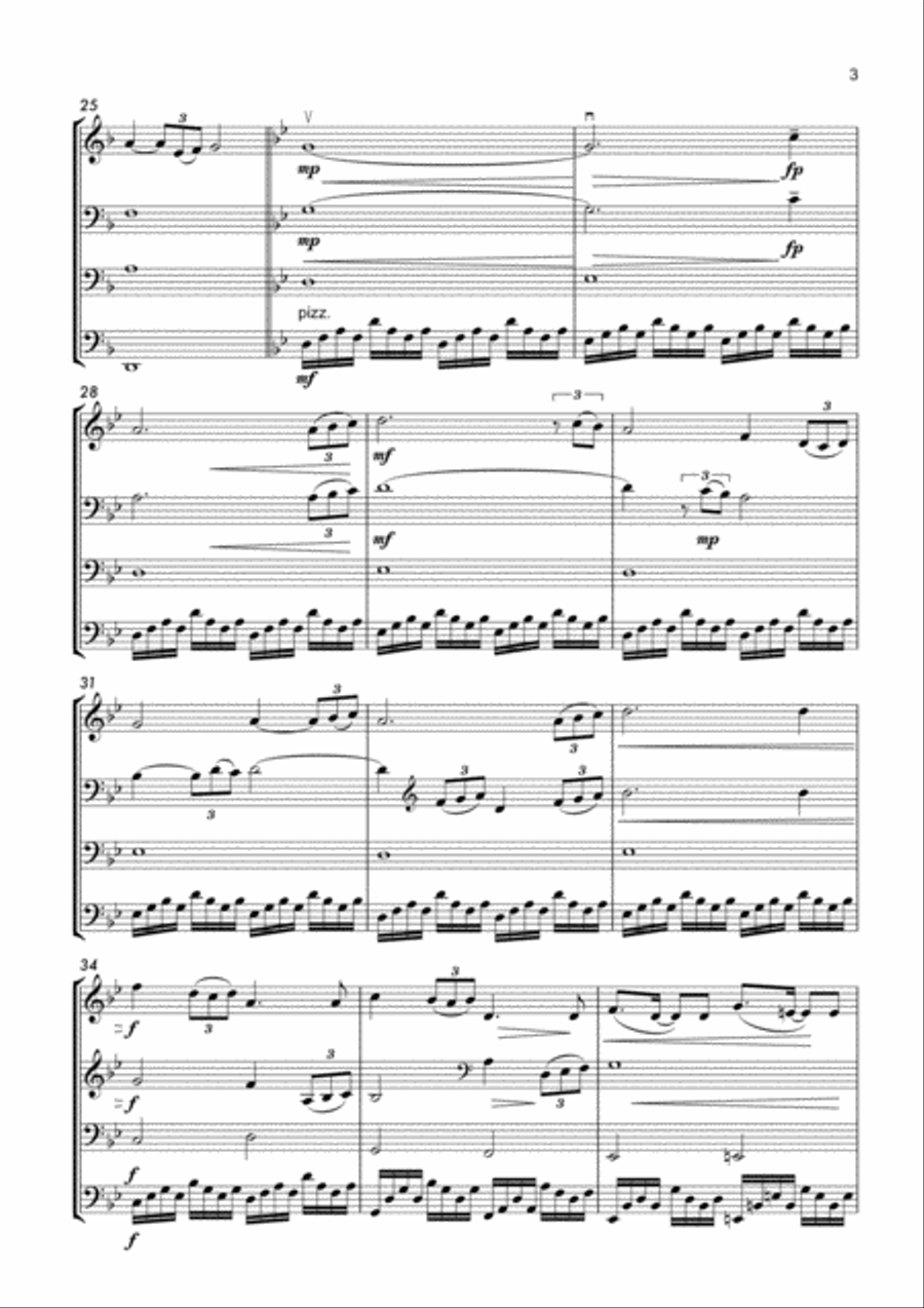 Intermezzo (Cello Quartet) String Quartet scores gallery preview page 4