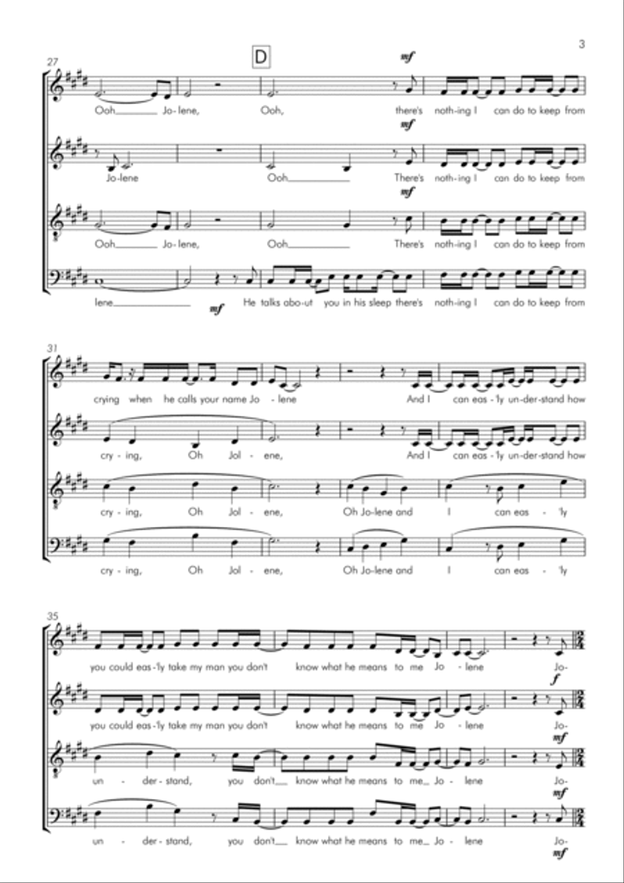 Jolene 4-Part scores gallery preview page 3