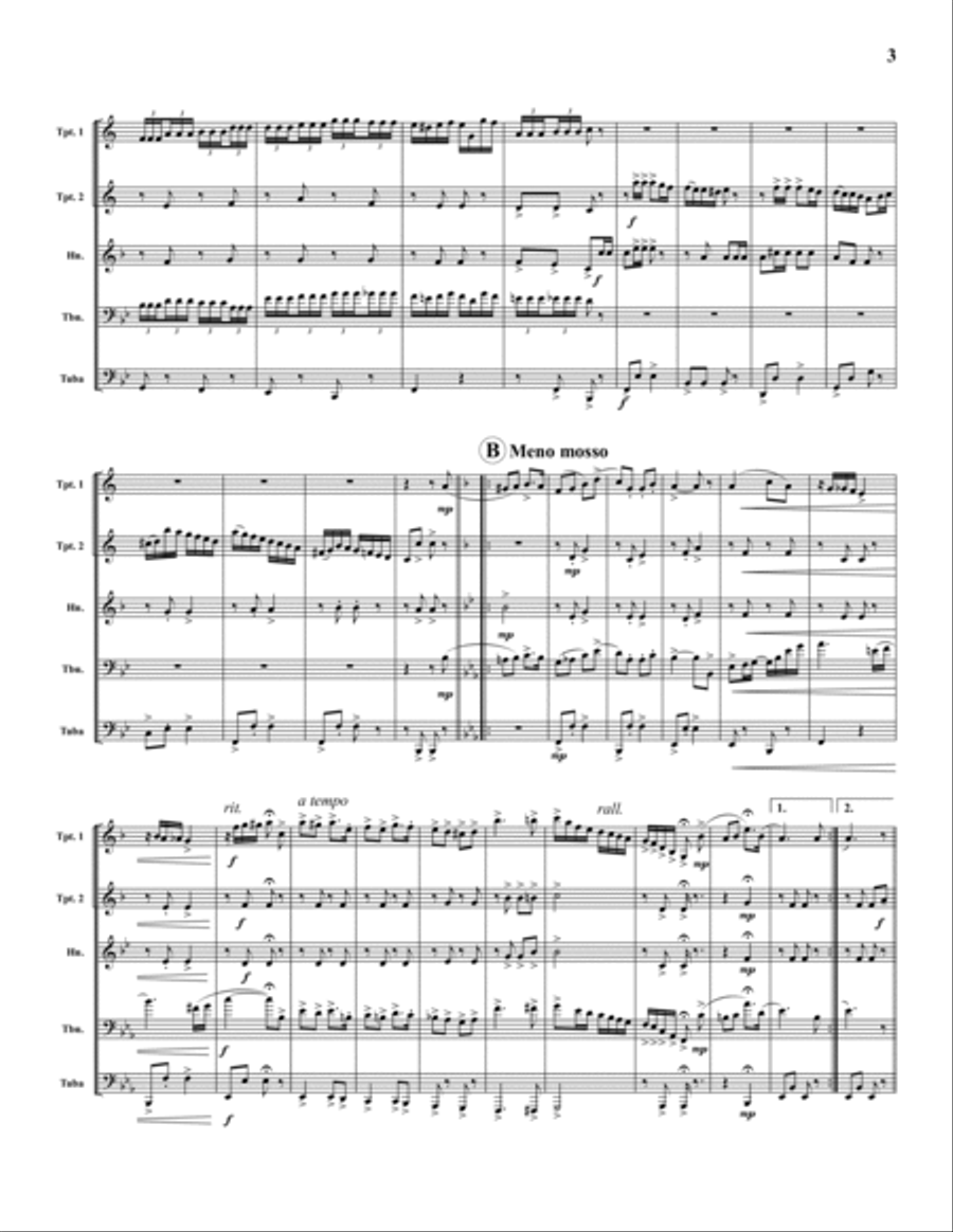 Cousins Cousins Brass Quintet scores gallery preview page 3
