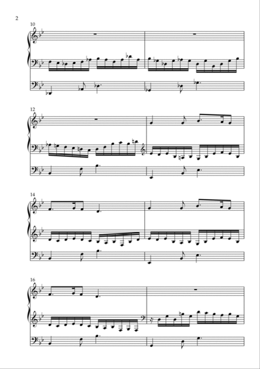 Meditation on Silent Night, Op. 190 (Organ Solo) by Vidas Pinkevicius Organ Solo scores gallery preview page 2