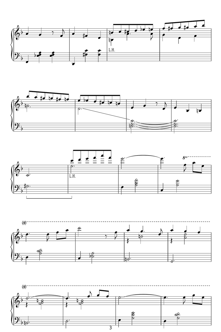 Married Life (from Up) Piano Solo scores gallery preview page 3