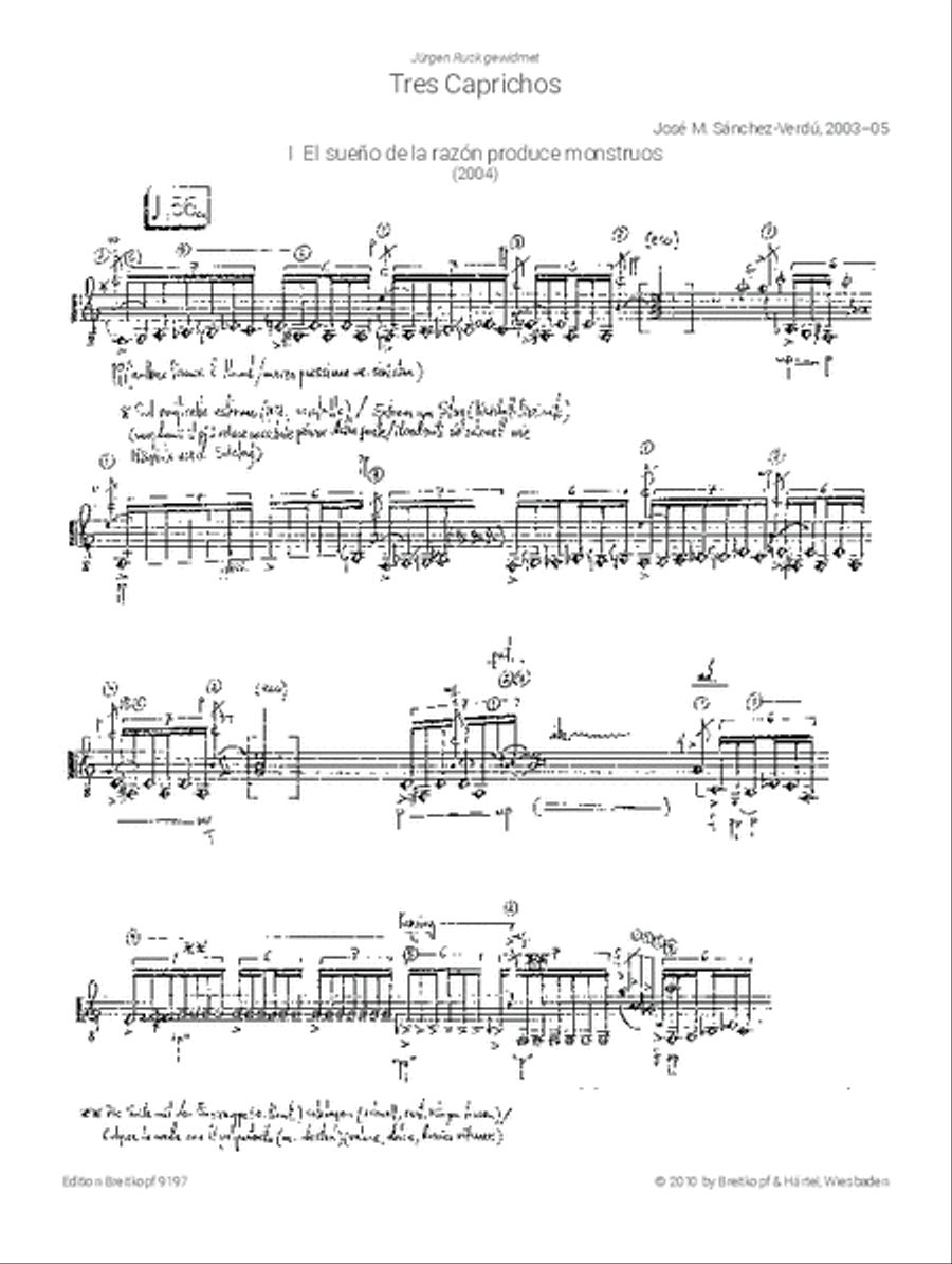 Tres Caprichos Guitar Solo scores gallery preview page 2