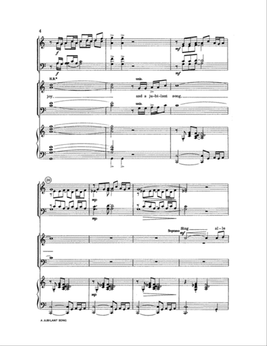 A Jubilant Song A Jubilant Song 4-Part scores gallery preview page 5