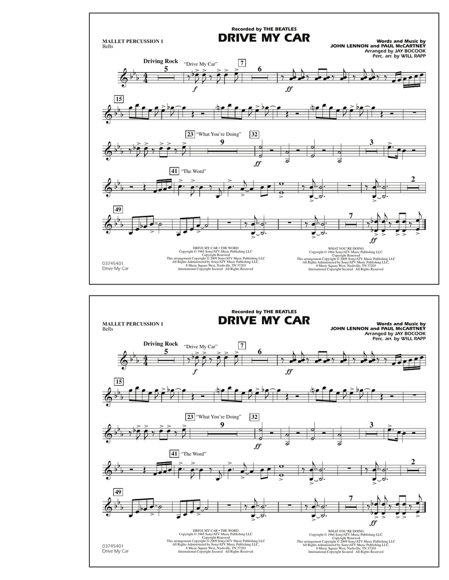 Drive My Car - Mallet Percussion 1