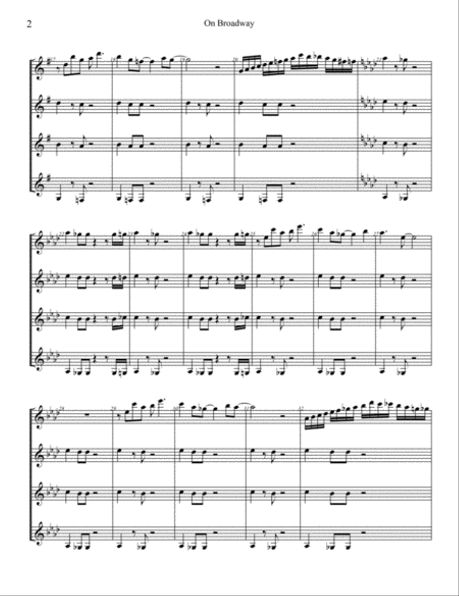 On Broadway Guitar scores gallery preview page 2
