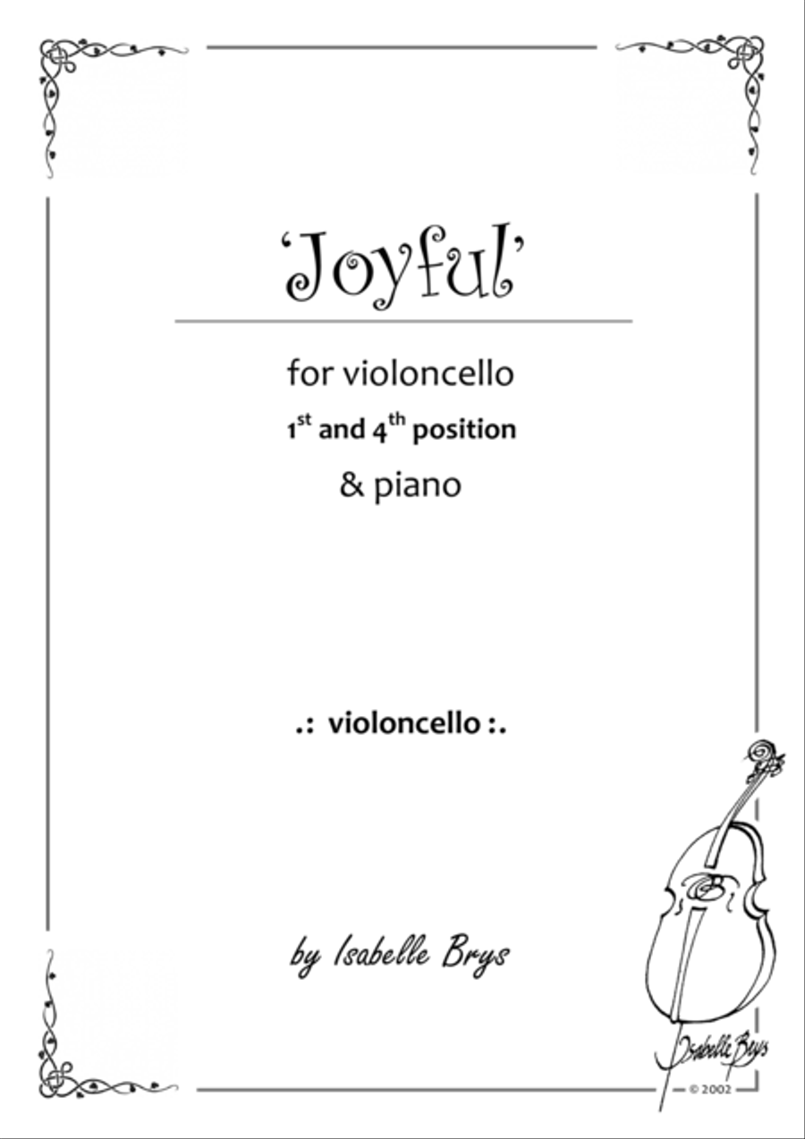 Joyful for Cello and Piano Piano scores gallery preview page 1