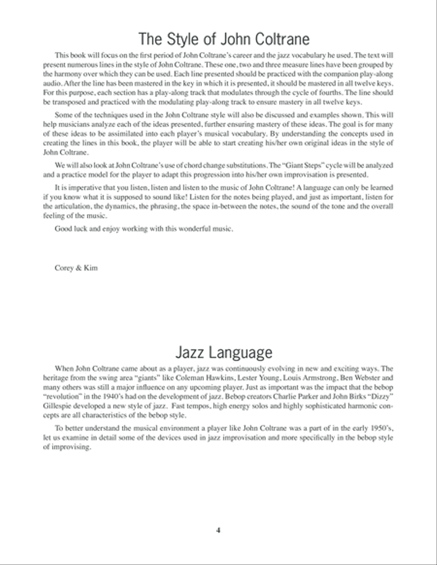 Essential Jazz Lines: Bass Clef in the Style of John Coltrane Double Bass scores gallery preview page 5
