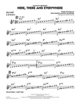 Here, There and Everywhere - Bb Solo Sheet