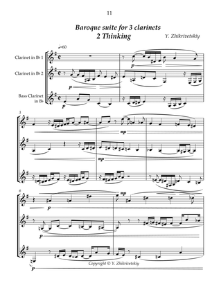 Baroque Suite for 3 clarinets. 2 Thinking