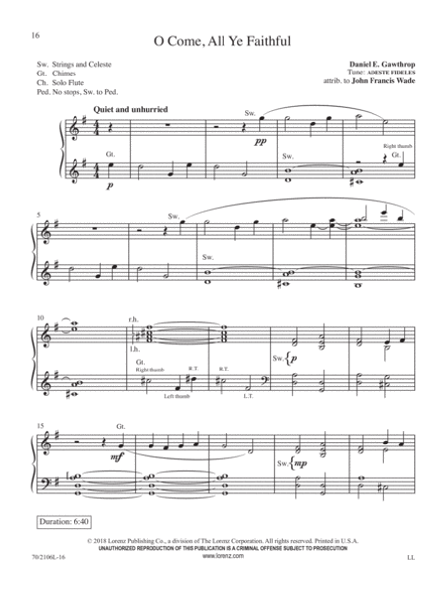 Joy to the World Organ Solo scores gallery preview page 5