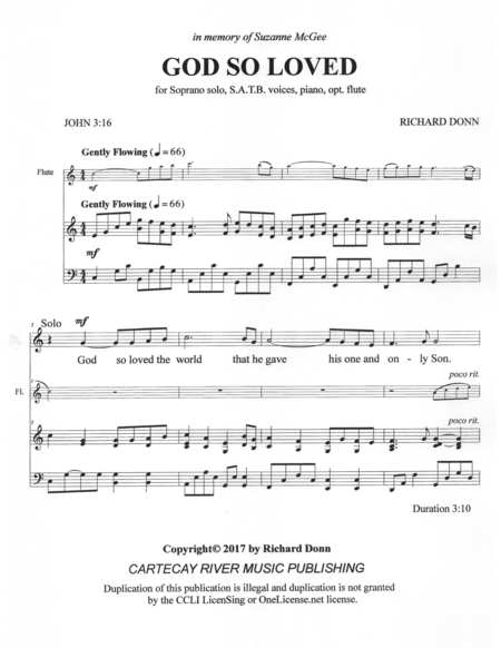 GOD SO LOVED (SATB) image number null