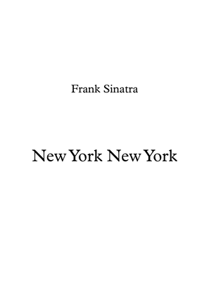 Book cover for Theme From "new York, New York"