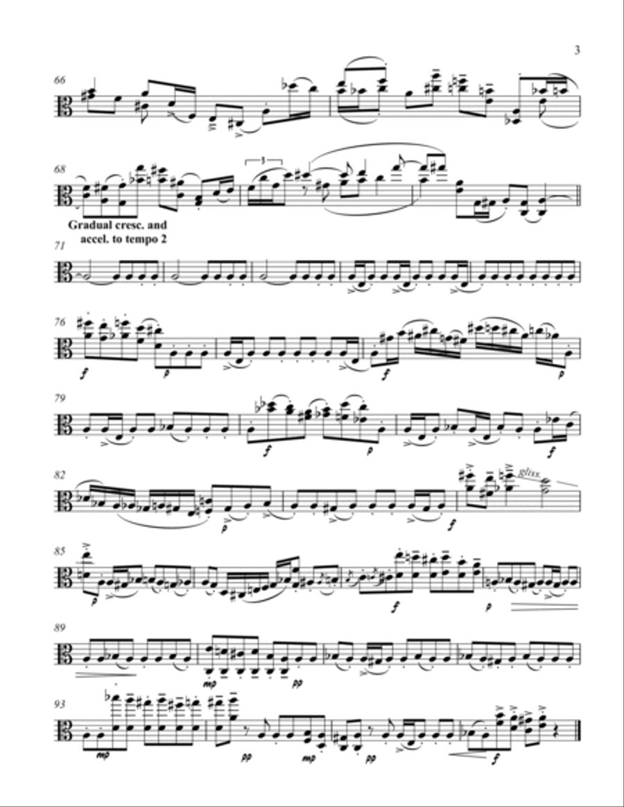 Music for Unaccompanied Viola Viola Solo scores gallery preview page 3