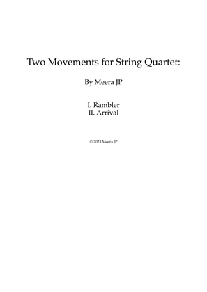 Book cover for Two Movements for String Quartet