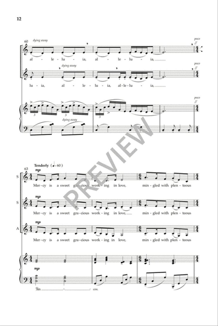 Illuminations of Julian of Norwich SSA scores gallery preview page 13